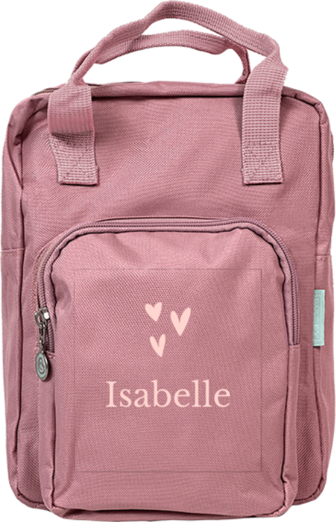 Lieve rugzak classic met hartjes en naam