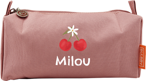Etui met kersjes en naam