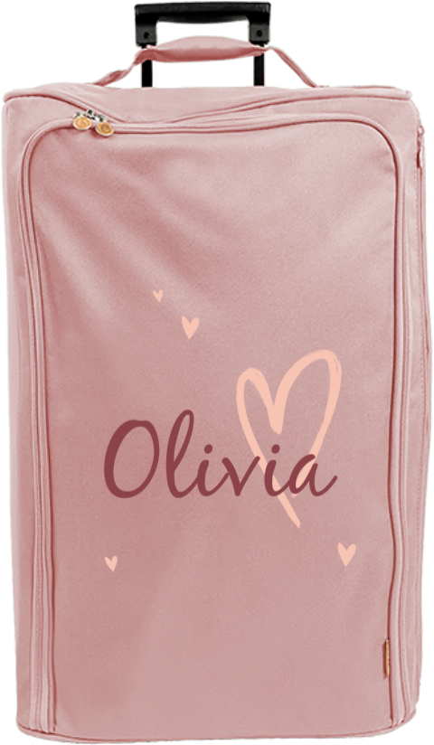 Reistrolley XL met naam en hartjes