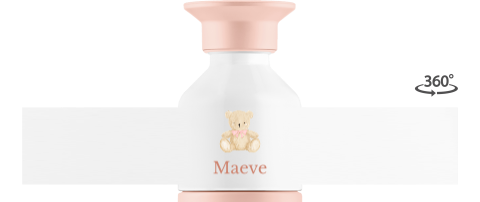 Dopper met naam en lief beertje