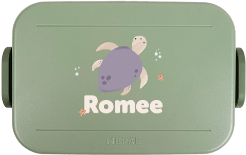 Mepal lunchbox To Go met naam en schildpad