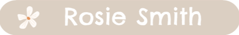 Naamsticker klein met bloemetje - 20 per vel