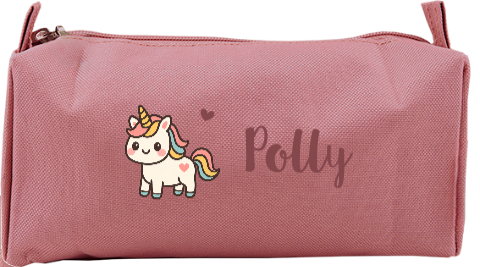 Etui gepersonaliseerd met kawaii eenhoorn