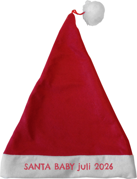 Kerstmuts met zwangerschapsaankondiging