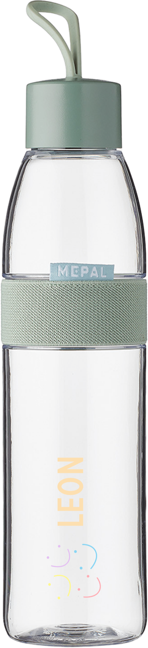 Vrolijke Mepal waterfles Ellipse met smiley en naam