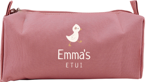 Schattige etui met gansje en naam