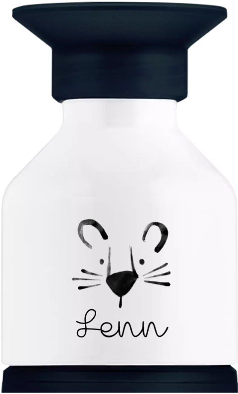 Dopper drinkfles met lijntekening tijger en naam