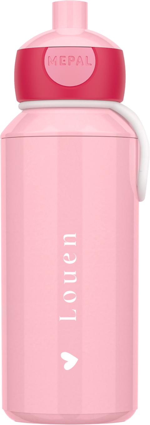 Lieve Mepal pop-up drinkfles Campus met hartje en naam