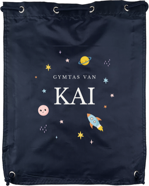 Gymtas met planeten en sterren
