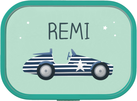 Mepal lunchbox Campus met naam en race auto