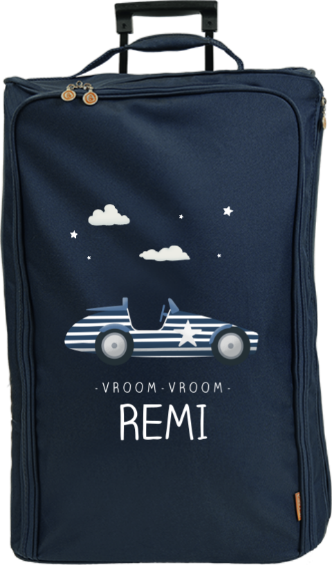 Reistrolley XL met naam en race auto