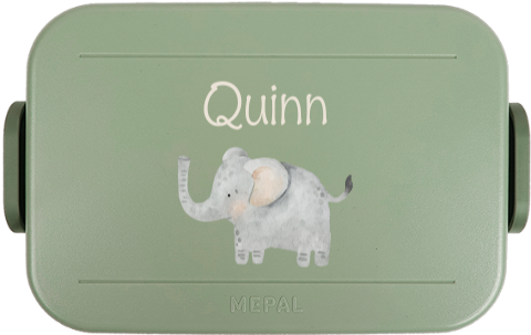 Mepal broodtrommel to go met olifant en naam