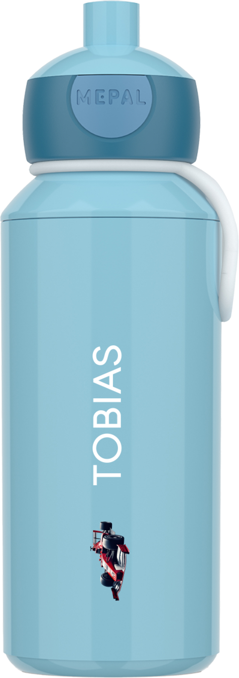 Mepal pop-up drinkfles Campus met race auto en naam