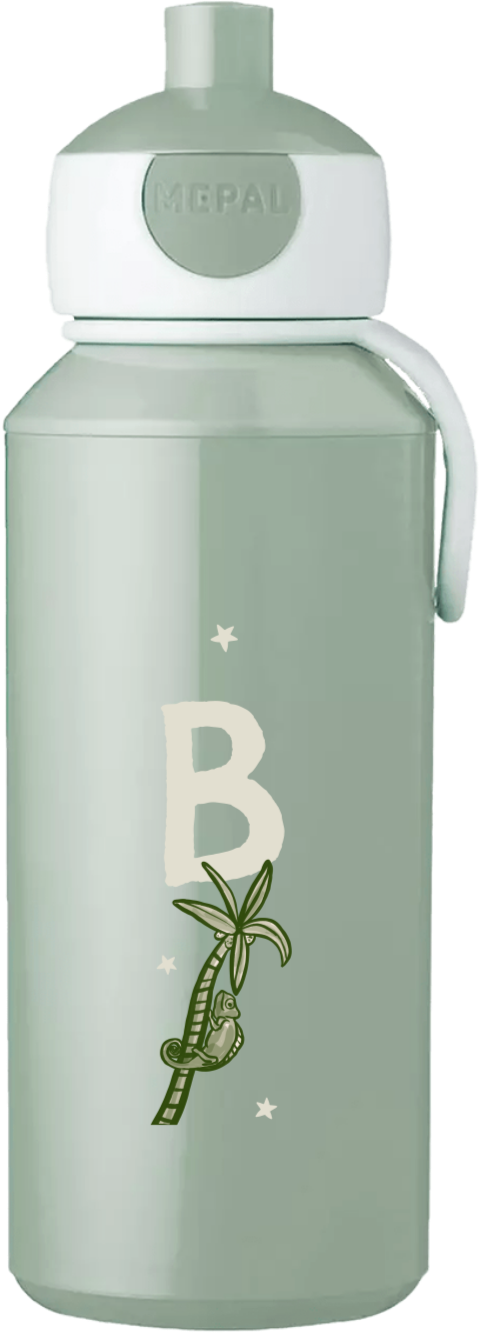 Mepal pop-up drinkbeker Campus in junglestijl met initiaal