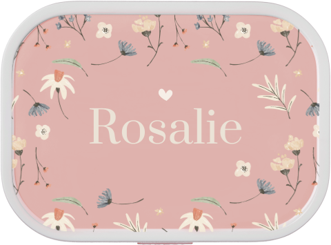 Mepal lunchbox Campus met naam en veldbloemen