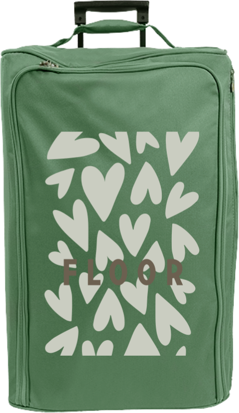 Reistrolley XL met naam en hartjes