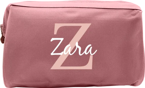 Stijlvolle toilettas met naam en initiaal