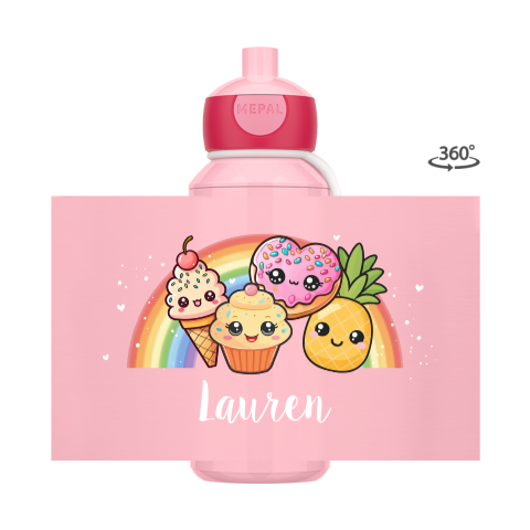 Mepal pop-up drinkfles Campus met Kawaii illustraties