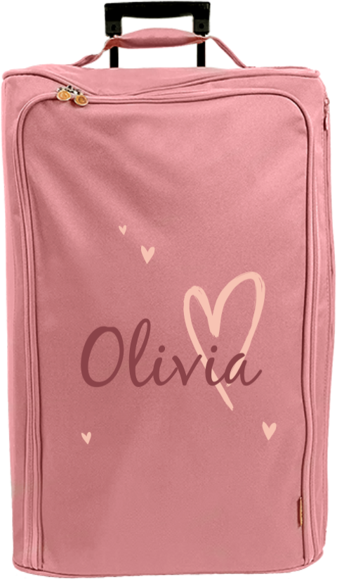 Reistrolley XL met naam en hartjes
