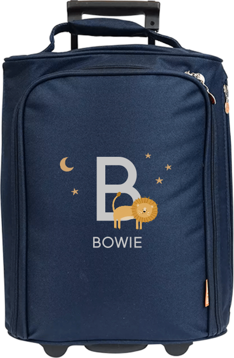 Reistrolley met naam initiaal en leeuw