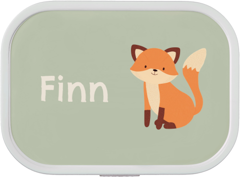 Mepal broodtrommel Campus met naam en vosje