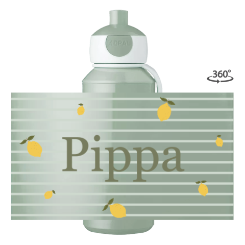 Mepal pop-up drinkfles Campus met strepen en citroentjes