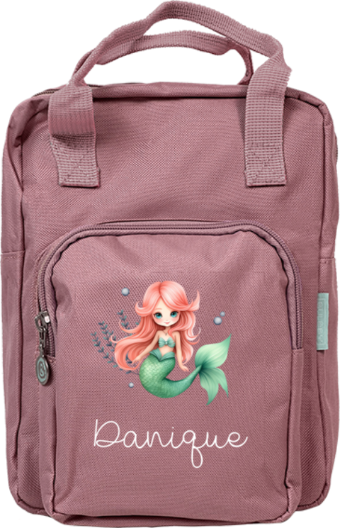 Rugzak classic met zeemeermin en naam