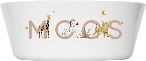 Kinderkommetje met jungledieren en naam
