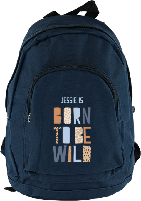 Rugtas junior met naam en stoere tekst