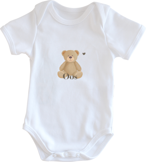 Rompertje met teddybeer en naam