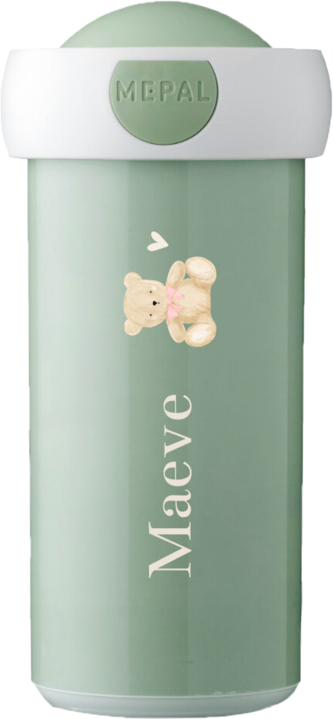 Mepal drinkbeker Campus met naam en beertje met strikje