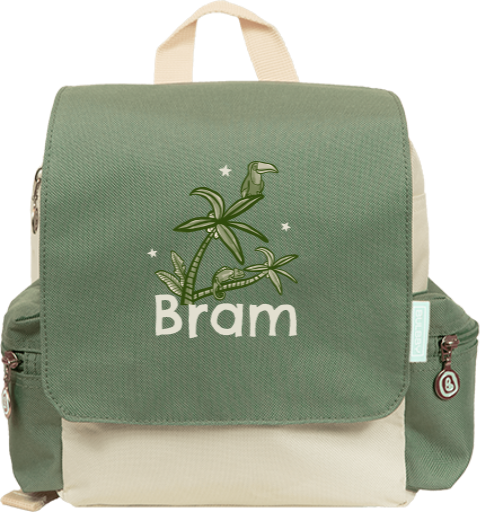 Rugzak Adventure met naam en jungle thema