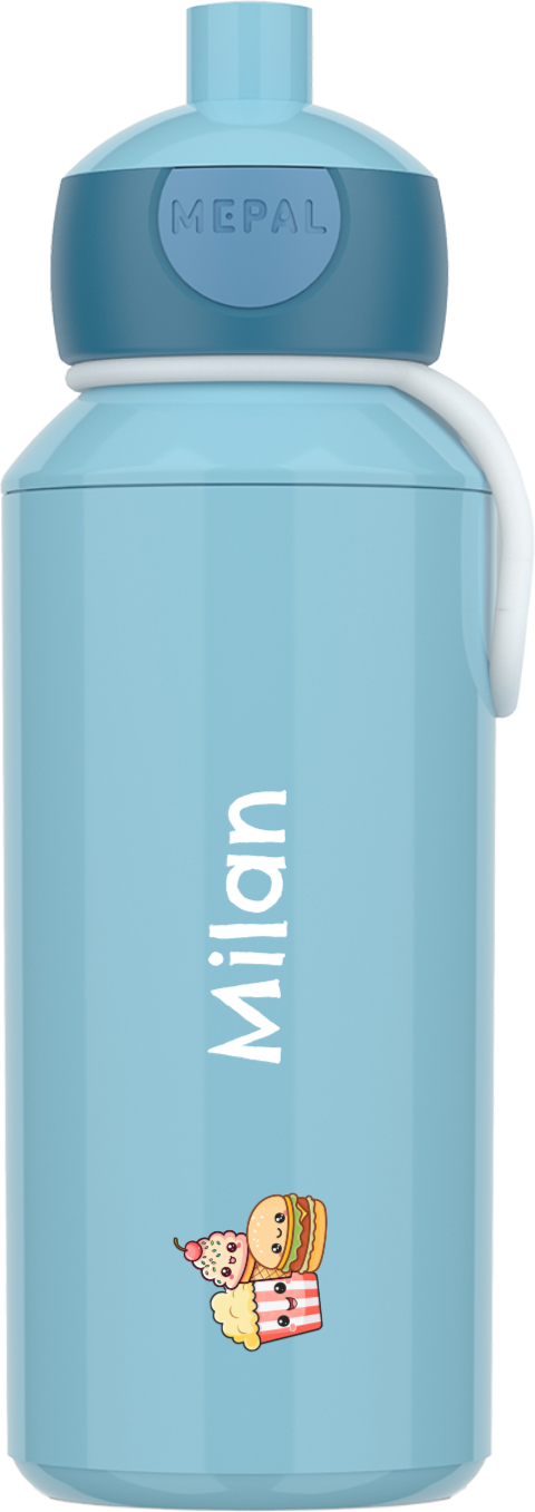 Mepal pop-up drinkbeker Campus met Kawaii illustraties en naam