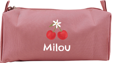 Etui met kersjes en naam