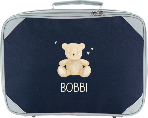 Schattig koffertje met naam en beertje