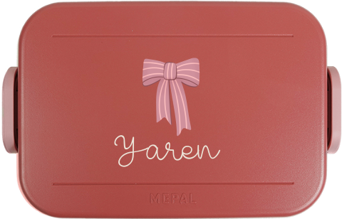 Mepal lunchbox To Go met naam en strik