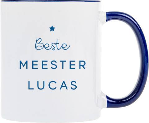 Mok vrolijk met tekst 'Beste Meester'