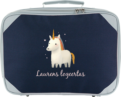 Koffertje met eenhoorn en naam