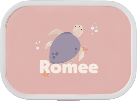 Mepal broodtrommel Campus met schildpad en naam