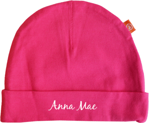 Babymuts met hartje en naam