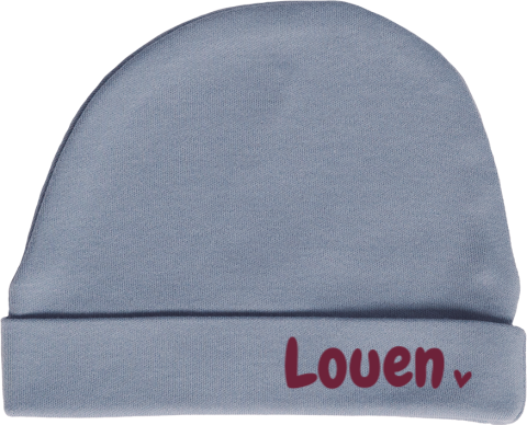 Babymutsje met naam en hartje