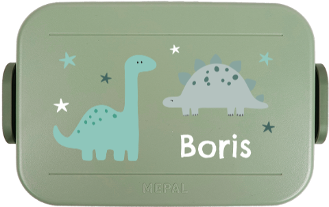 Mepal lunchbox To Go met dino's en naam