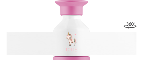 Dopper met naam en unicorn