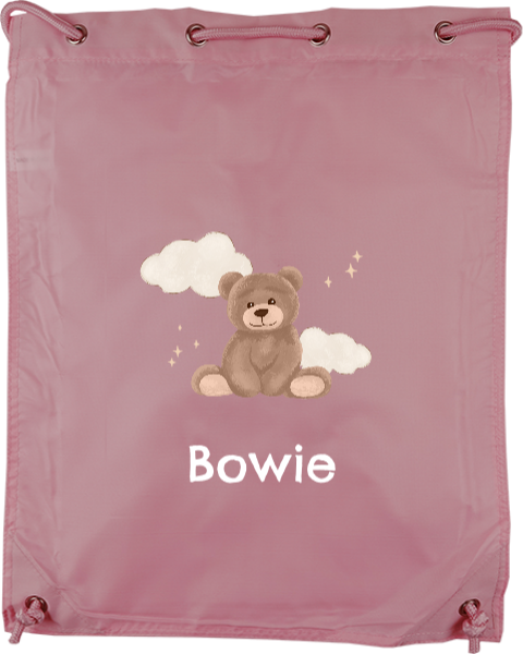 Lieve gymtas met beetje en wolkjes