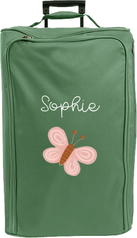 Reistrolley XL met naam en vlinder