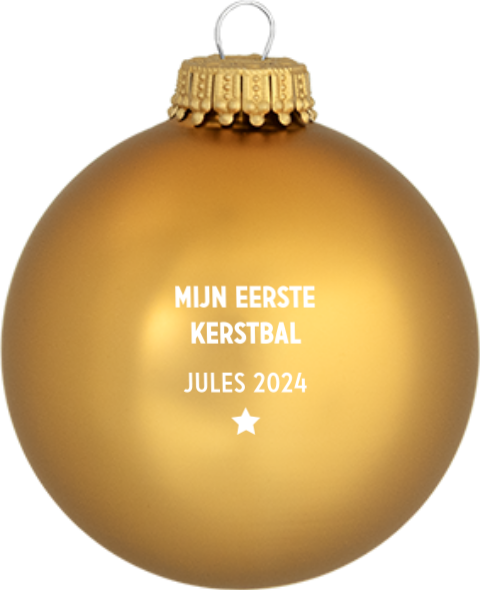 Glazen kerstbal met naam