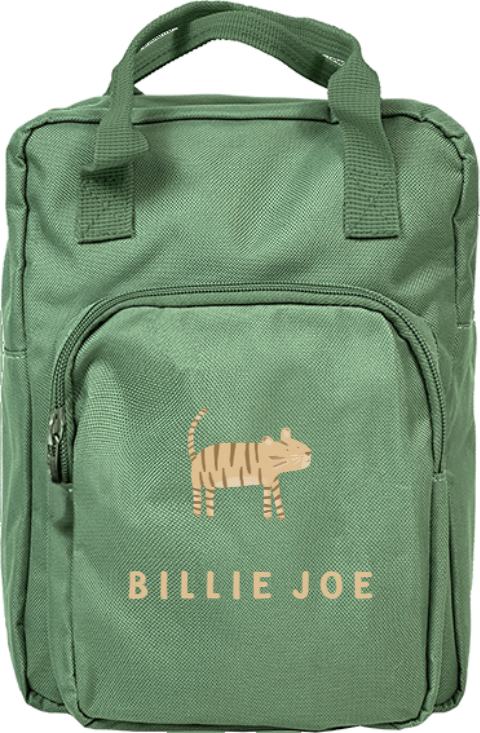 Rugtas Classic met tijger en naam