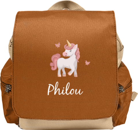 Rugzak Adventure met eenhoorn, vlinders en naam