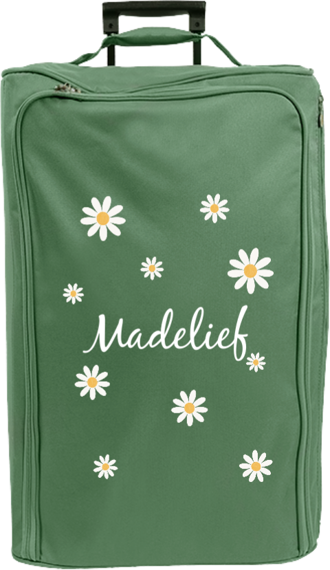 Reistrolley XL met naam en madeliefjes