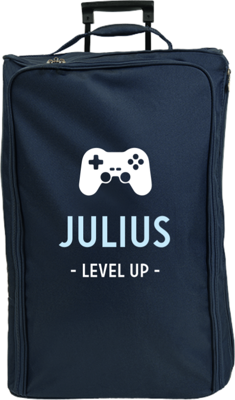 Speelse reistrolley XL met controller en naam